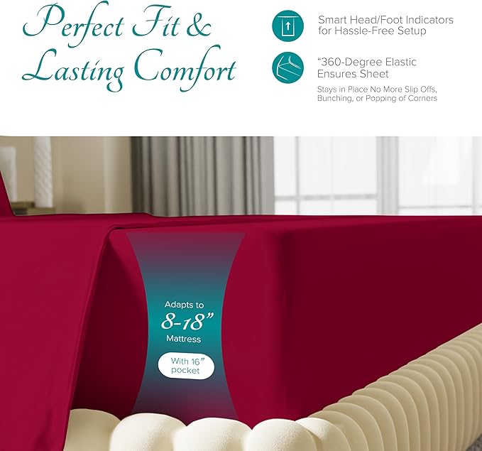 Linen Cooling Bed Sheet Set - Full - 4 Piece