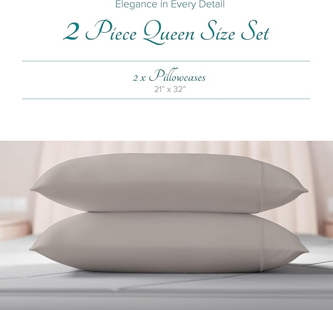 Linen Cooling Pillowcase Set - Queen - 2 Piece