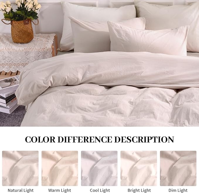 Linen Duvet Cover Set - Queen - 3 Piece