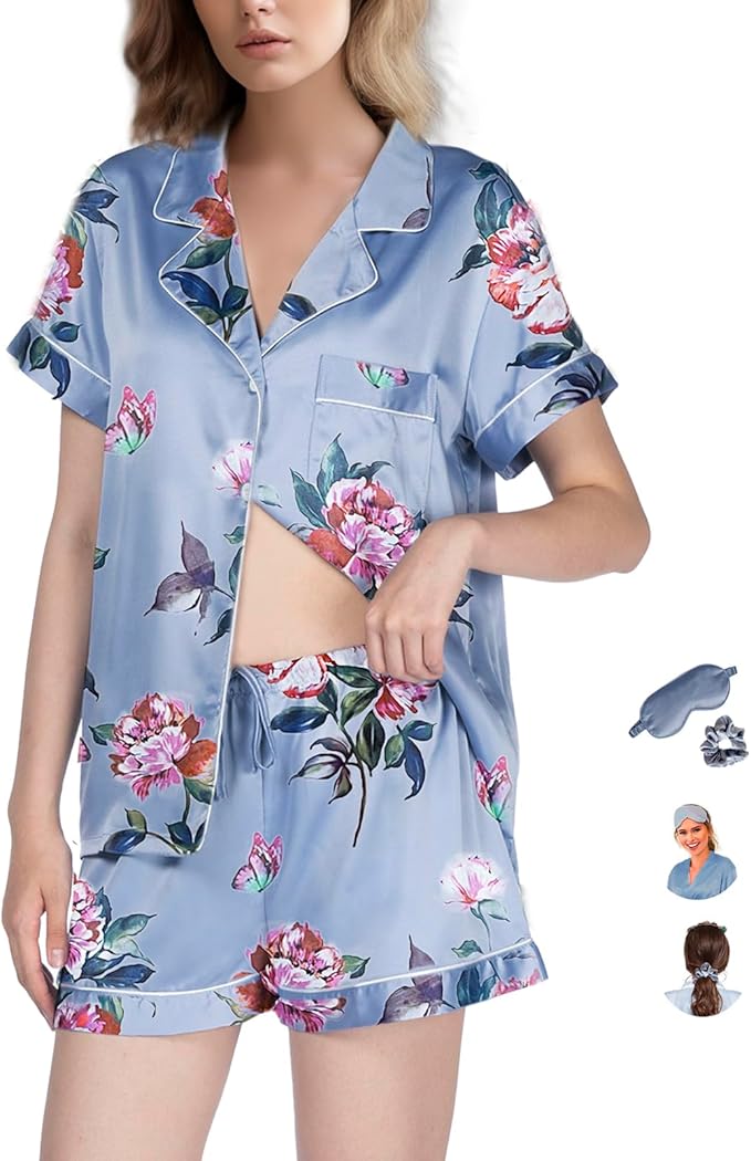 Satin Pajama Set - 2 Piece