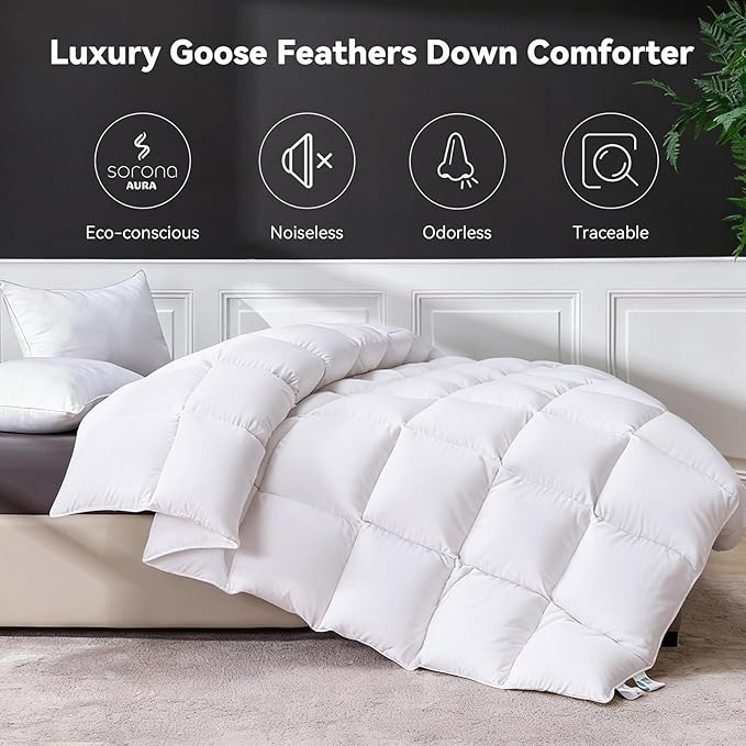 Duvets Down Comforter - Queen - 90 x 90 in