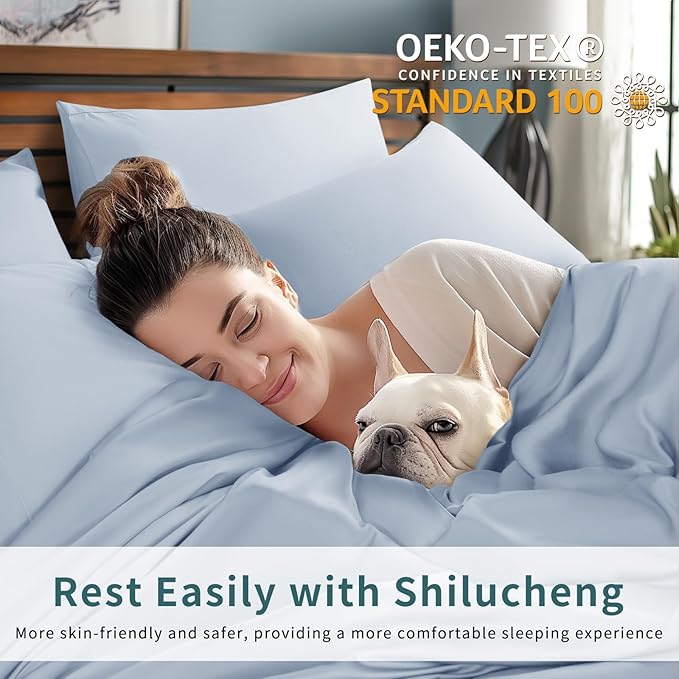 Bamboo Cooling Bed Sheet Set - Queen - 6 Piece