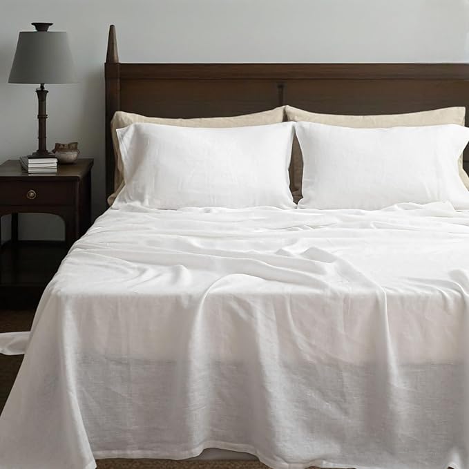 Linen Bed Sheet Set - Twin - 3 Piece