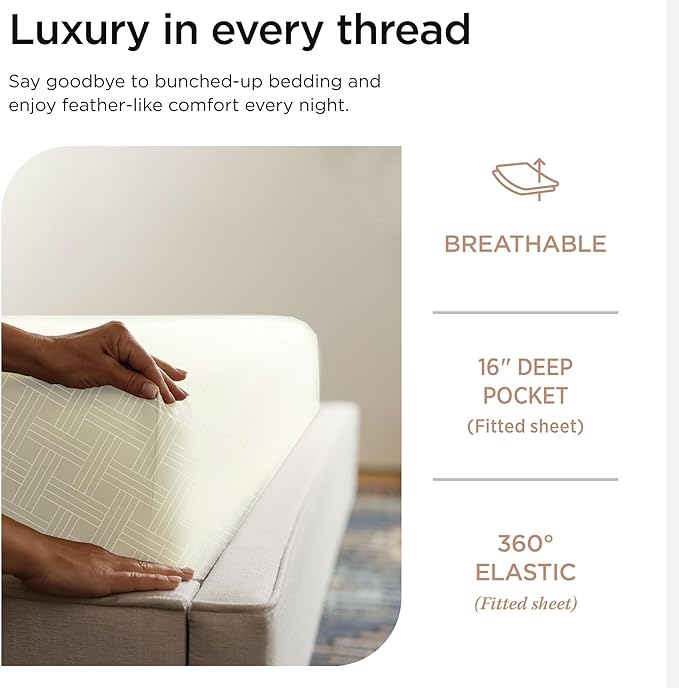 100% Cotton Bed Sheet Set - Queen - 4 Piece