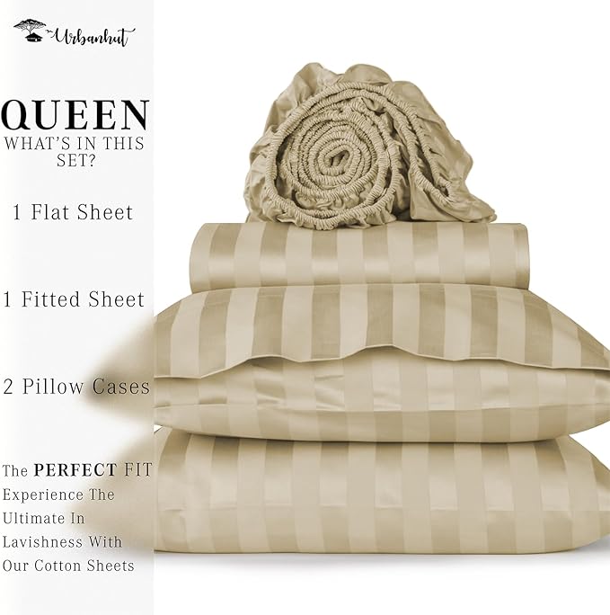 Bed Sheet Set - Queen - 16 in Deep Pocket - 4 Piece
