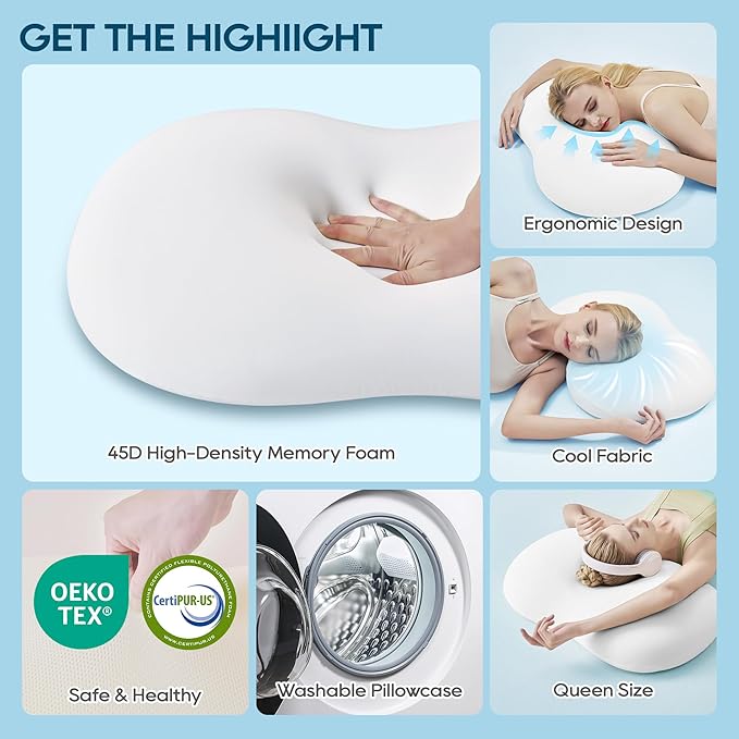 Memory Foam Cooling Bed Pillow