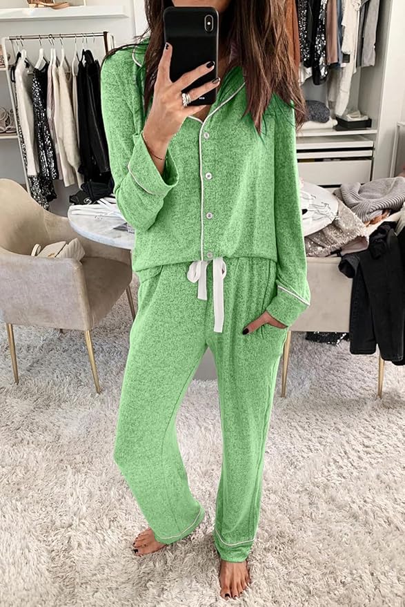 Women's Pajama Set - Long Sleeve - 2 Piece