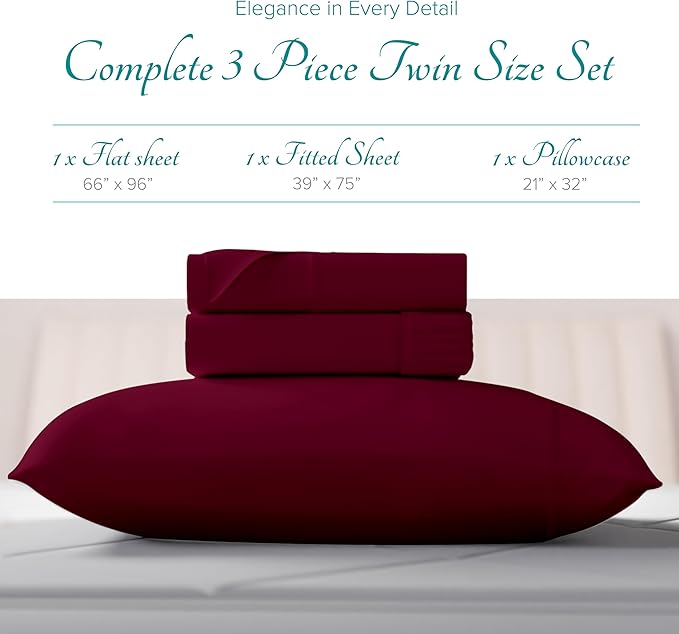 Linen Cooling Bed Sheet Set - Twin - 16 in Deep Pocket - 3 Piece