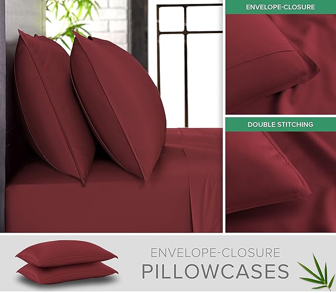 Bamboo Cooling Bed Sheet Set - King - 4 Piece