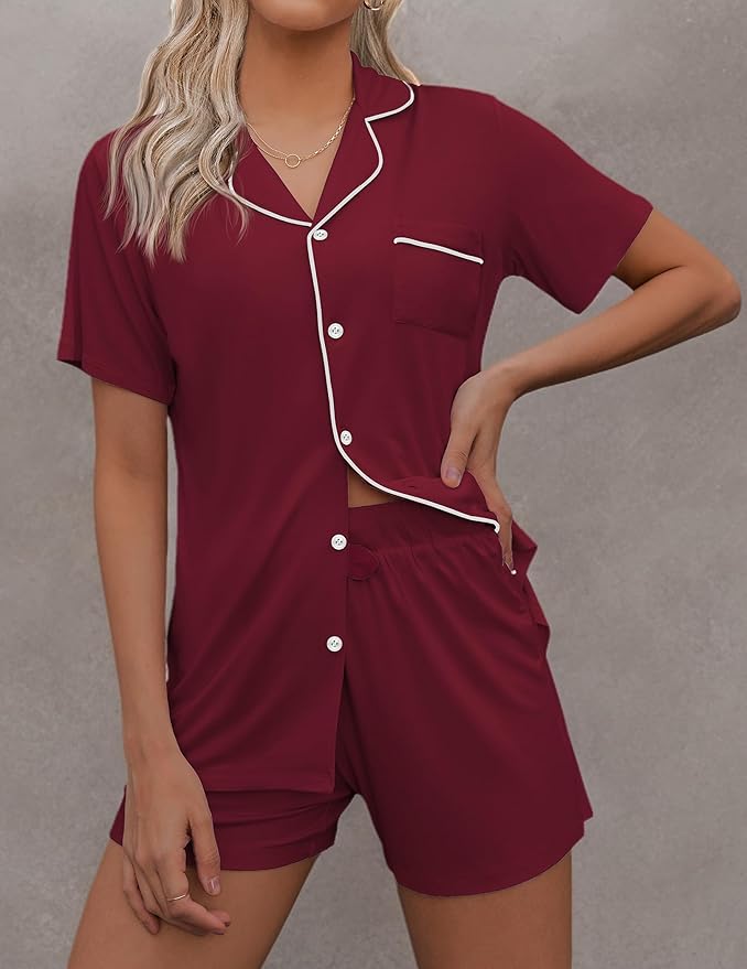 Women's Pajama Set - Short Sleeve - 2 Piece