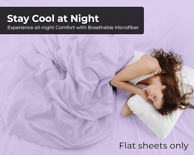 Microfiber Flat Sheet - King - 2 Pack