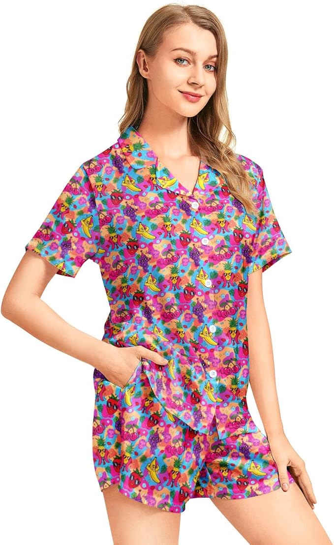 Women's Pajama Set - Short Sleeve - 2 Piece