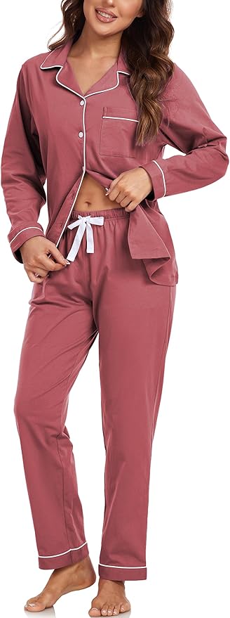 100% Cotton Pants Pajama Set - Long Sleeve - 2 Piece