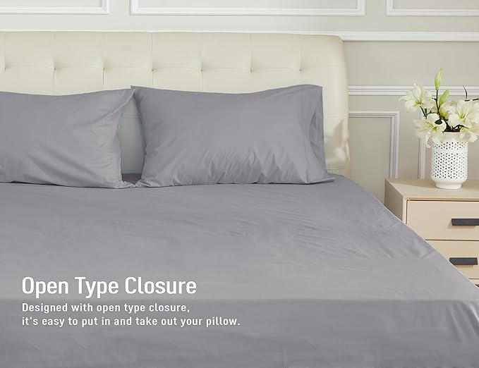 100% Cotton Pillowcase Set - Queen - 20 x 30 in - 2 Piece