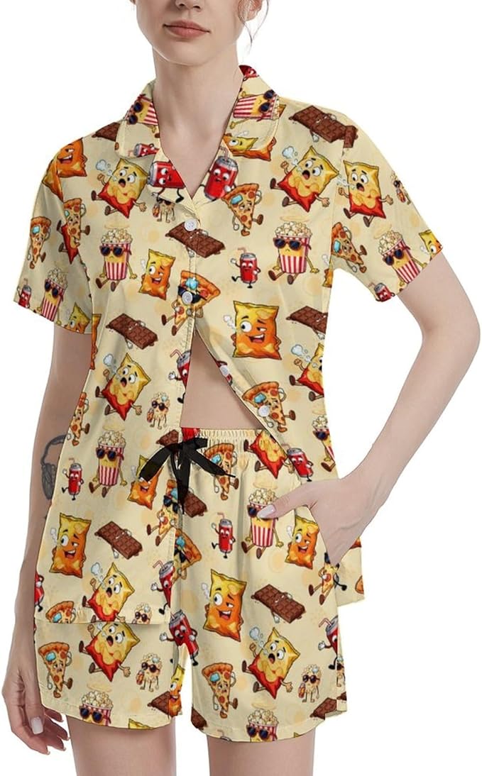 Women's Pajama Set - Short Sleeve - 2 Piece