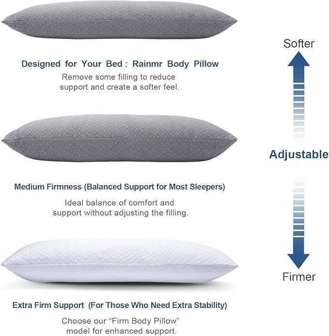 Memory Foam Cooling Body Pillow - Full - 20 x 54 in