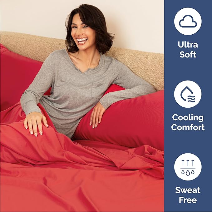 Cooling Bed Sheet Set - King - 16 in Deep Pocket - 6 Piece