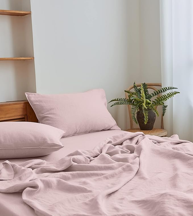 Linen Bed Sheet Set - Full - 4 Piece