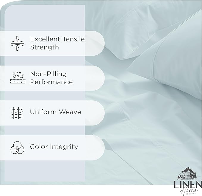 100% Cotton Bed Sheet Set - California King - 4 Piece