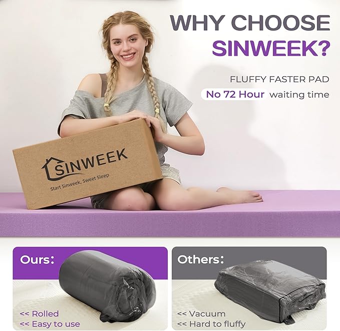 Memory Foam Mattress Topper - Full