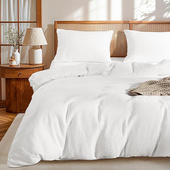 Linen Duvet Cover Set - Full - 3 Piece