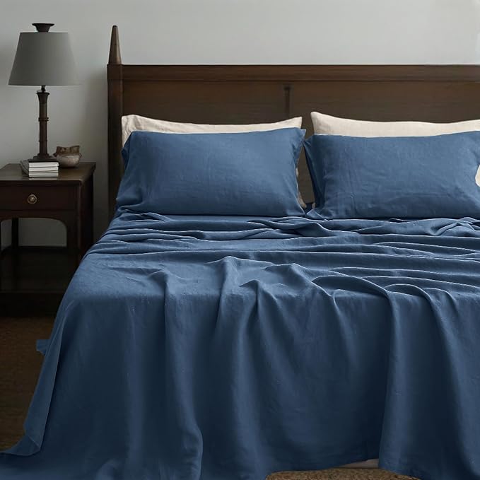 Linen Bed Sheet Set - Full - 4 Piece