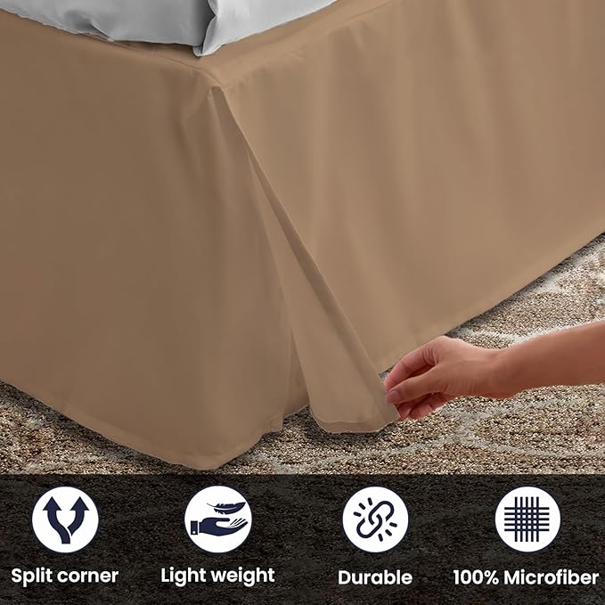 Microfiber Bed Skirt - King - 17 in Drop