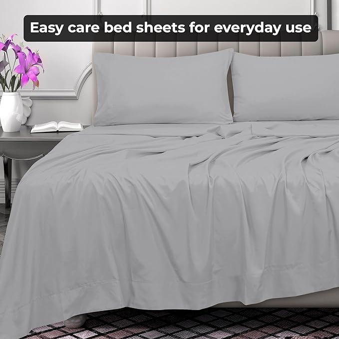 Microfiber Flat Sheet - California King - 2 Pack