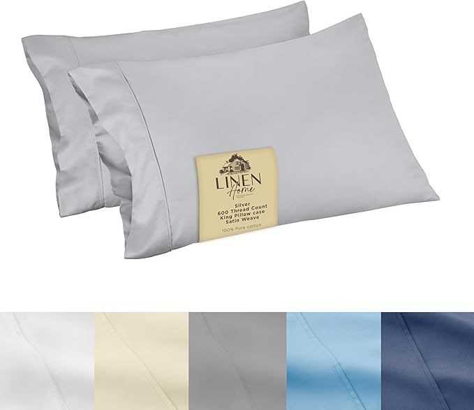 Linen Pillowcase Set - King - 2 Piece