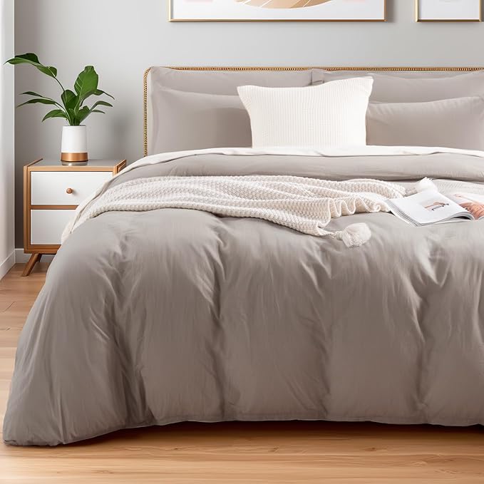 Linen Duvet Cover Set - King - 3 Piece