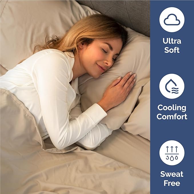 Cooling Bed Sheet Set - Twin XL - 16 in Deep Pocket - 4 Piece