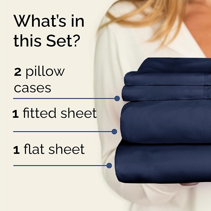 Cooling Bed Sheet Set - Twin - 16 in Deep Pocket - 4 Piece