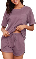Women's 100% Cotton Shorts Pajama Set - Short Sleeve - 2 Piece