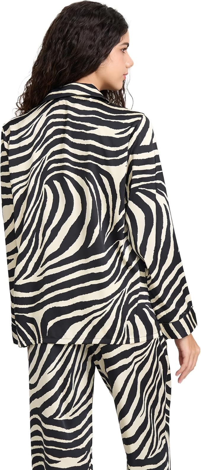 Satin Pajama Set - Long Sleeve - 2 Piece