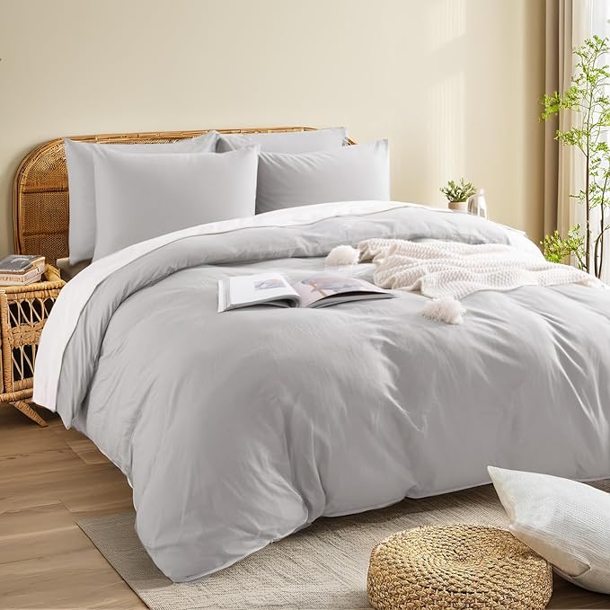 Linen Duvet Cover Set - Full - 3 Piece