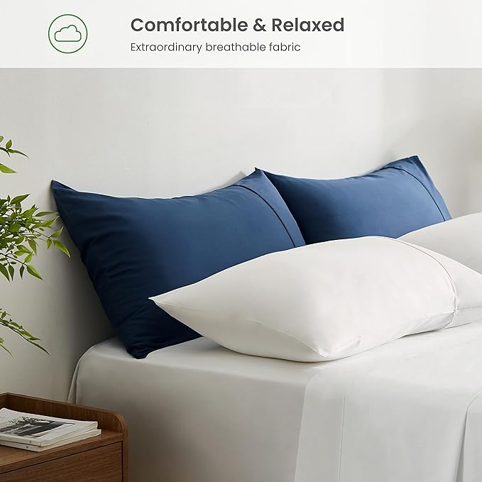 Bamboo Cooling Pillowcase Set - Queen - 2 Pack