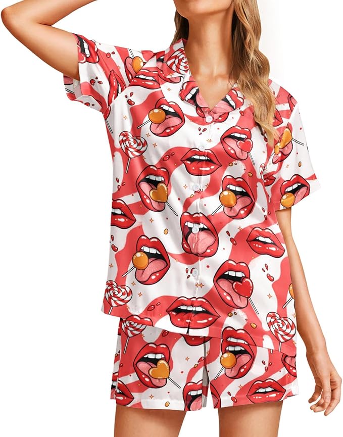 Women's Pajama Set - Short Sleeve - 2 Piece