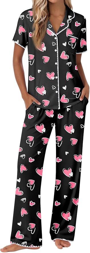Women's Pajama Set - Short Sleeve - 2 Piece