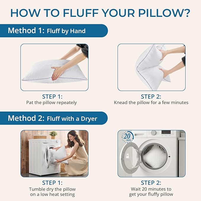 Down Alternative Bed Pillow - Standard - 4 Pack