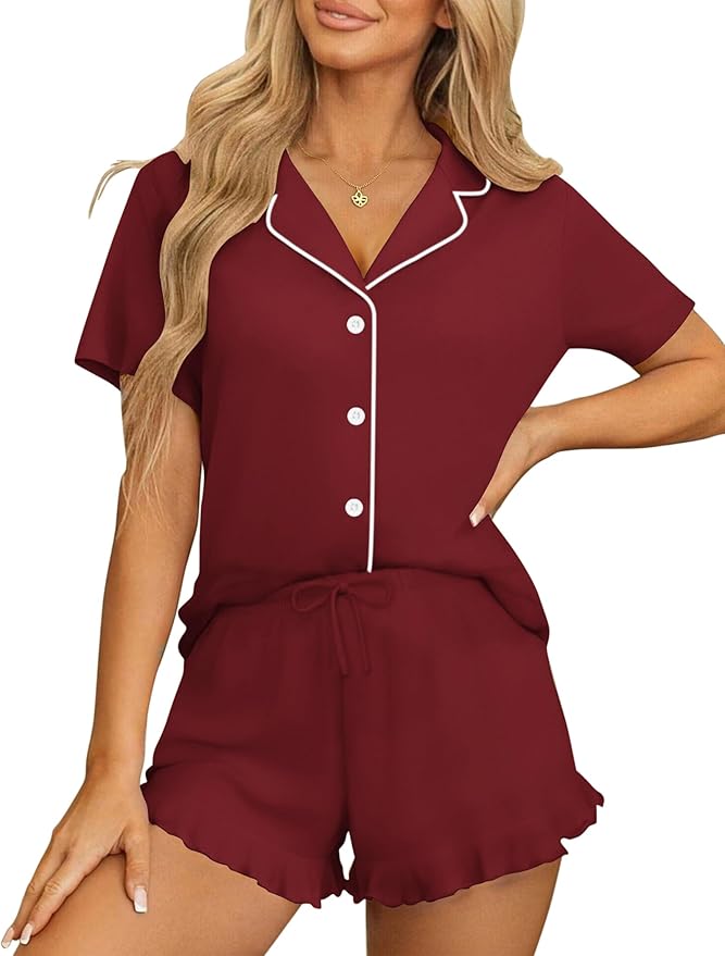 Shorts Pajama Set - Short Sleeve - 2 Piece