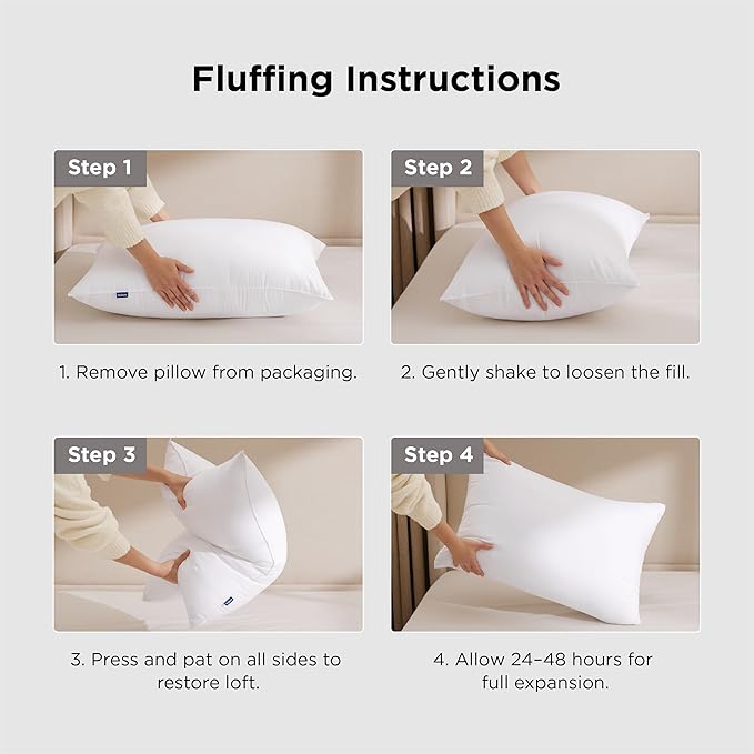 Down Alternative Bed Pillow - King - 2 Pack