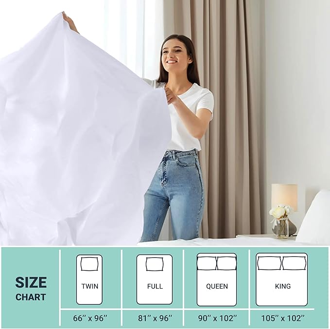 Microfiber Flat Sheet - Queen - 24 Pack