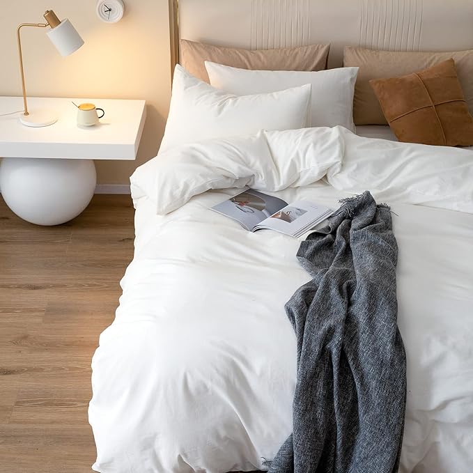 Linen Duvet Cover Set - King - 104 x 90 in - 3 Piece