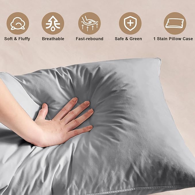 Satin Cooling Bed Pillow - Queen