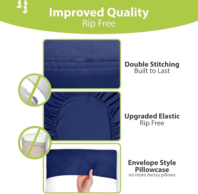 Bamboo Cooling Bed Sheet Set - King - 4 Piece