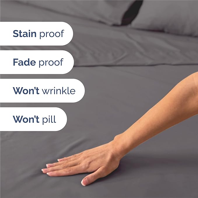 Cooling Bed Sheet Set - King - 16 in Deep Pocket - 6 Piece