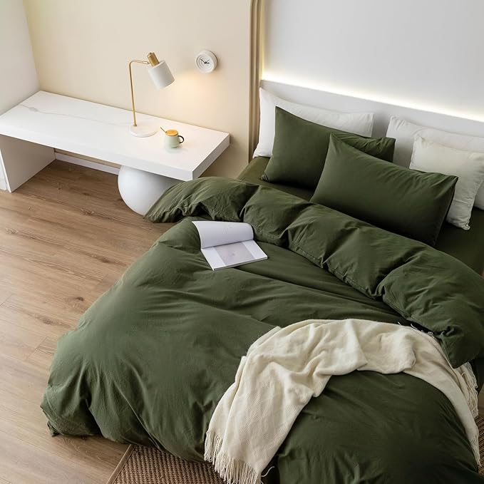 Linen Duvet Cover Set - King - 120 x 120 in - 3 Piece