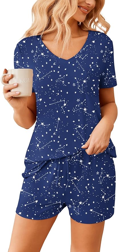 Women's Pajama Set - Short Sleeve - 2 Piece