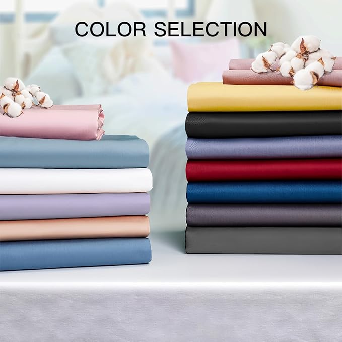 100% Cotton Pillowcase Set - Queen - 20 x 30 in - 2 Piece