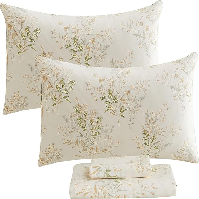 100% Cotton Bed Sheet Set - Twin - 4 Piece